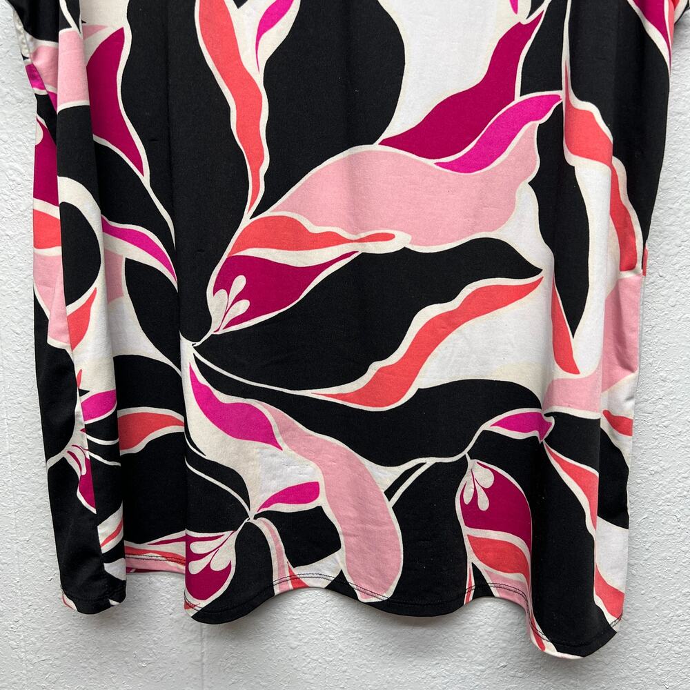 PerSeption Women Dark Floral Top 2X Party Cocktail Event Contemporary Feminine - Picture 4 of 13